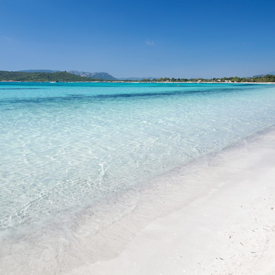 Beautiful Beach in Corsica, France "A stunning view of a beautiful beach in Corsica, near Porto Vecchio, France."